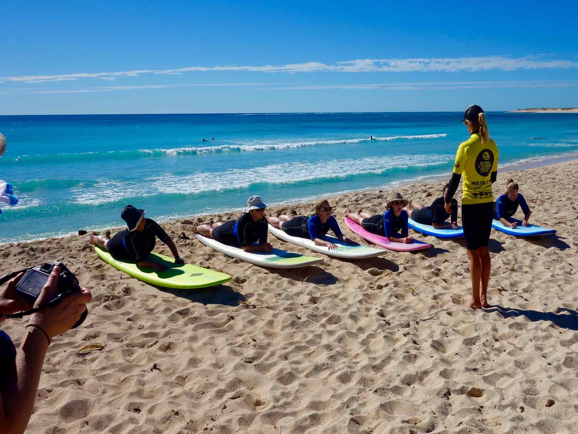 Learn to surf Exmouth, beginner surf lesson Ningaloo Reef